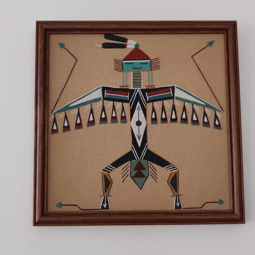 Vintage Navajo Sand Painting MCM